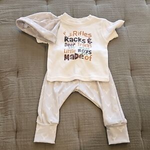 White and Gray Kids One Piece Set